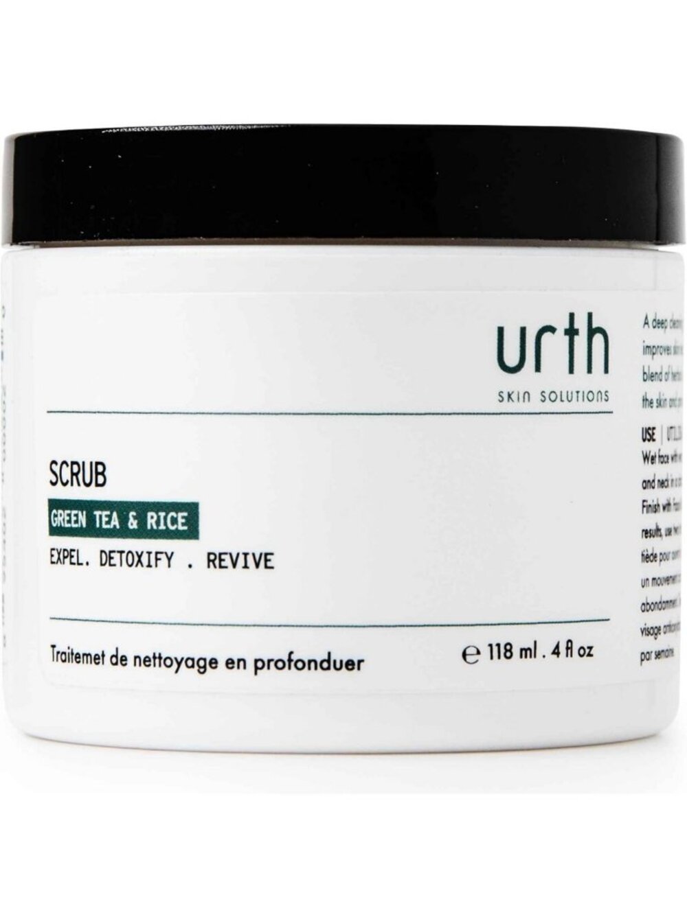 Men's Exfoliating Face Scrub with Green Tea & Rice, Deep Cleansing, Smooths Skin